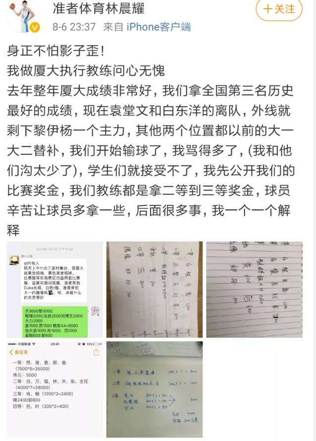 厦门大学篮球队发帖投诉教练