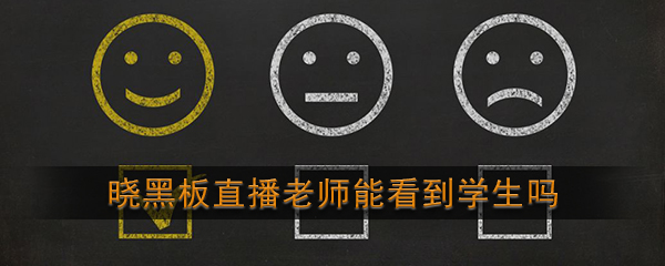 《晓黑板》直播老师能看到学生吗