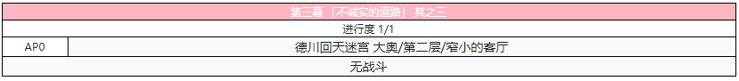 《FGO》德川回天迷宮大奥主线第三幕攻略