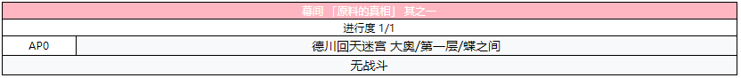 《FGO》德川回天迷宮大奥主线幕间攻略