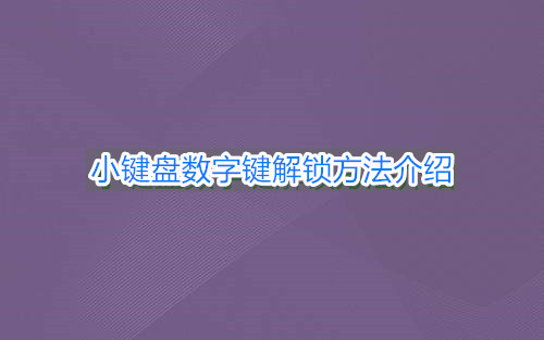 《小键盘》数字键解锁方法介绍