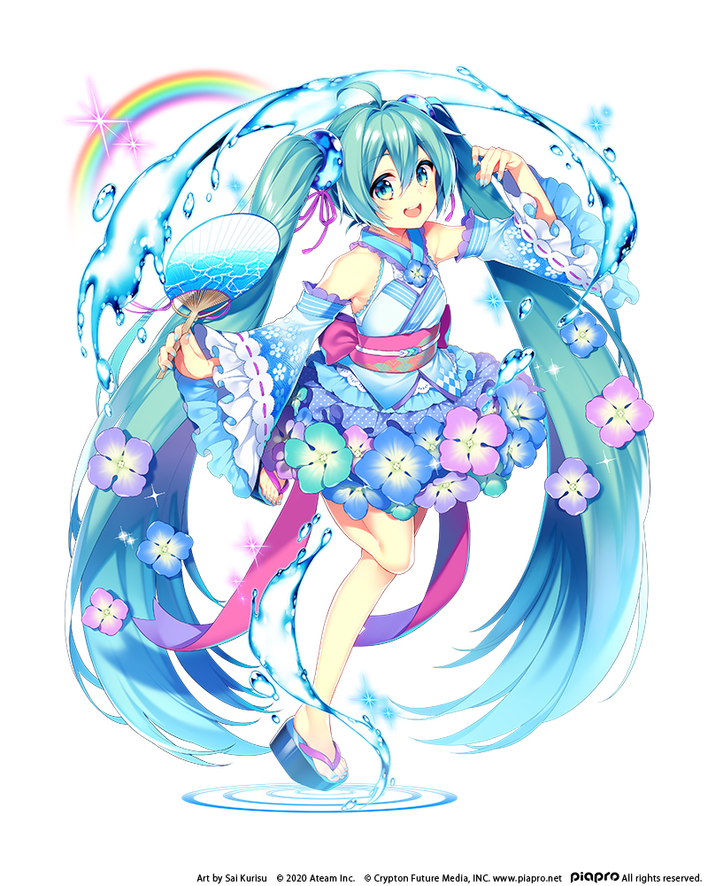 《初音未来‐TAP WONDER-》8月限定的浴衣风插画及新时装套装登场