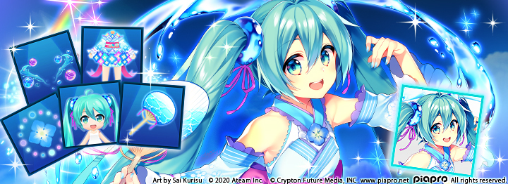 《初音未来‐TAP WONDER-》8月限定的浴衣风插画及新时装套装登场