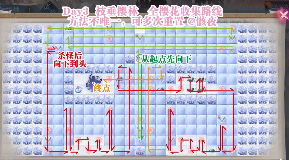 阴阳师枝垂樱林路线图图片