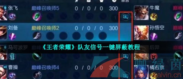 《王者荣耀》队友信号一键屏蔽教程