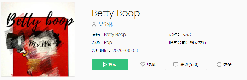 《抖音》Betty Boop歌曲介绍