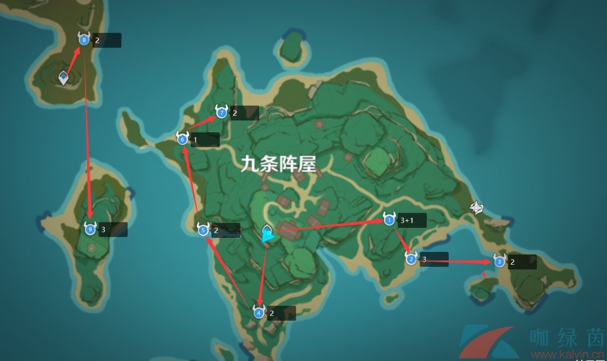 《原神》2.6刀镡采集路线一览