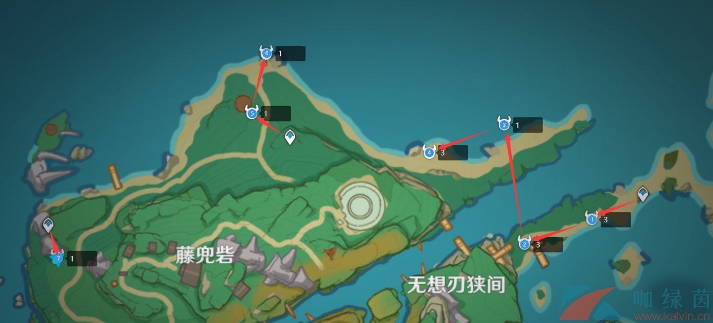 《原神》2.6刀镡采集路线一览