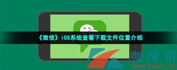 《微信》iOS系统查看下载文件位置介绍