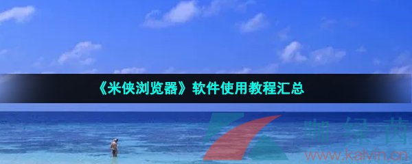 《米侠浏览器》软件使用教程汇总