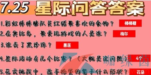 《奥比岛梦想国度》星际问答第一天7.25答案一览