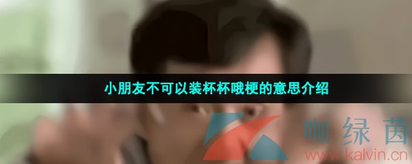 小朋友不可以装杯杯哦梗的意思介绍