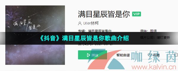 《抖音》满目星辰皆是你歌曲介绍