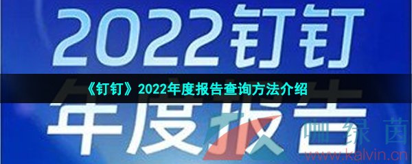 《钉钉》2022年度报告查询方法介绍