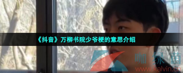 《抖音》万柳书院少爷梗的意思介绍