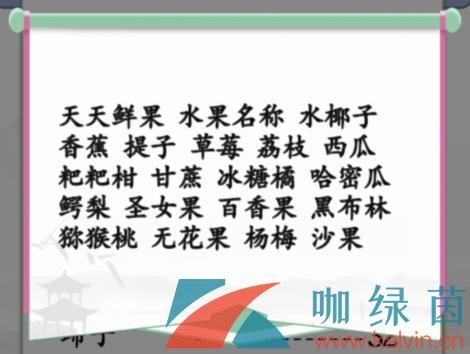 《汉字找茬王》水果店小票找出35个错处通关攻略