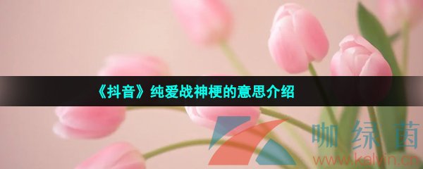 《抖音》纯爱战神梗的意思介绍