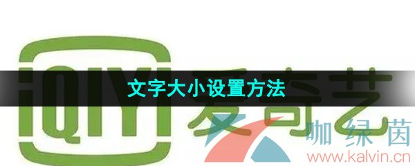 《爱奇艺》文字大小设置方法