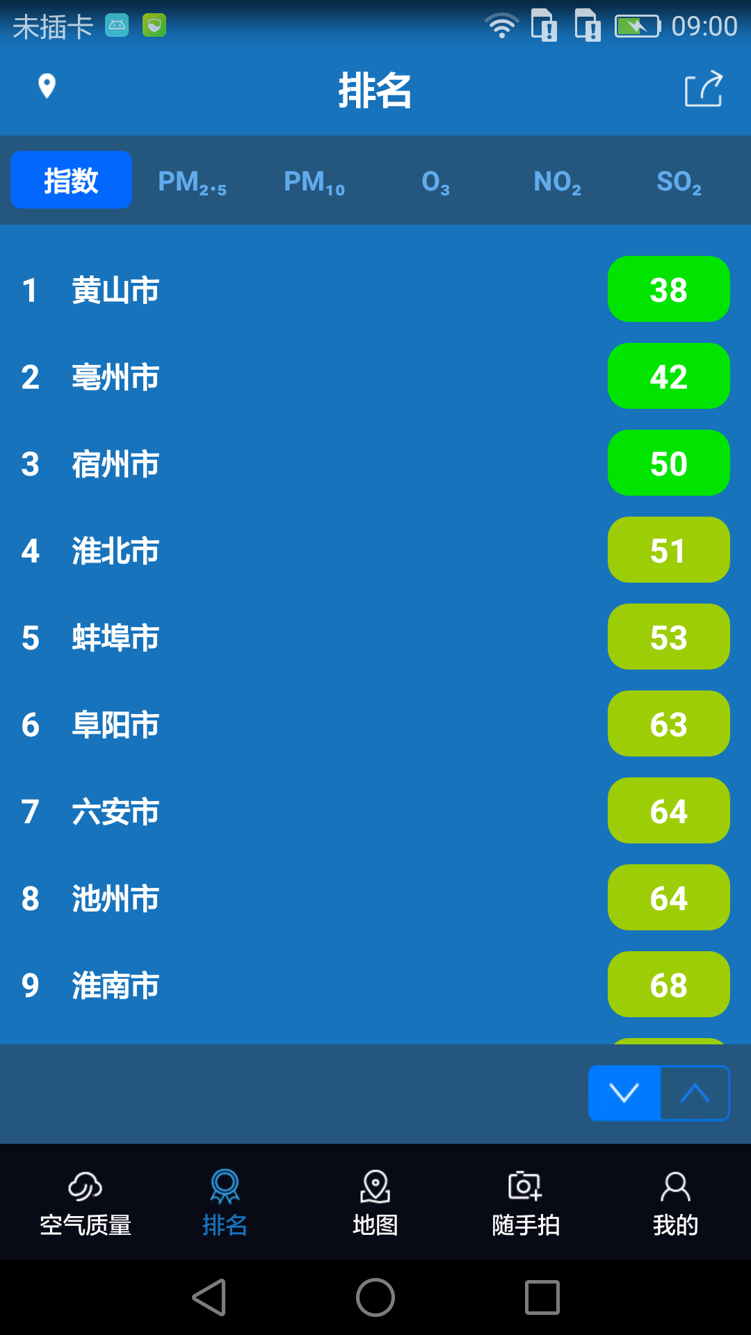 安徽空气质量手机软件app截图