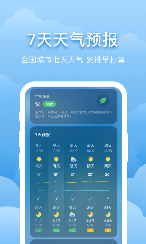 元气天气手机软件app截图