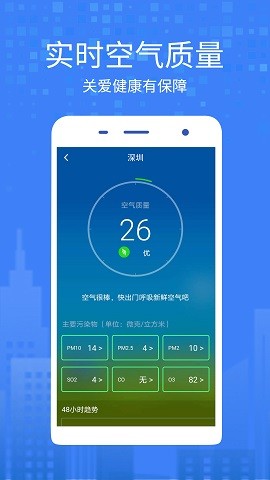 一个天气手机软件app截图