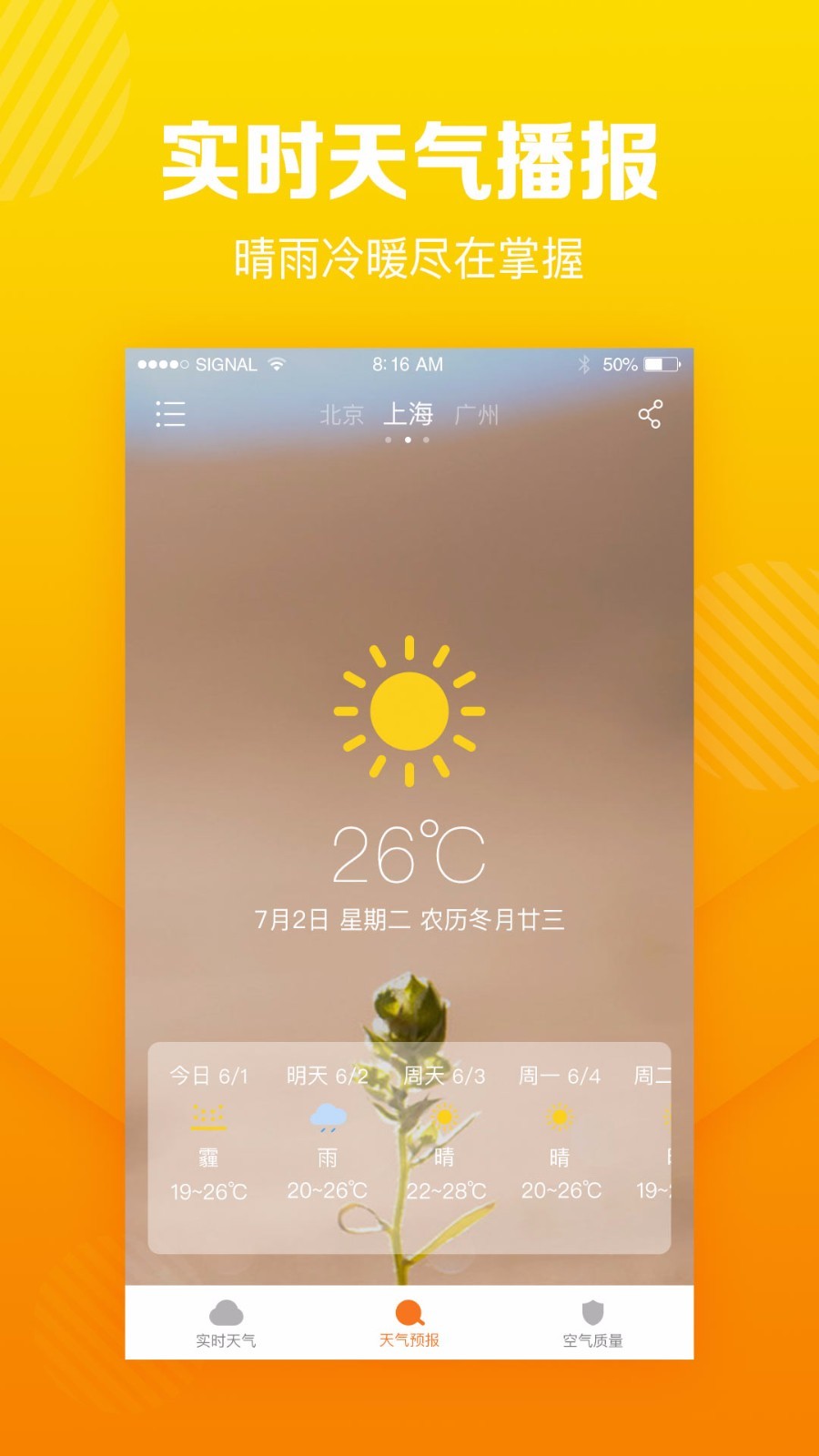 菠萝天气手机软件app截图