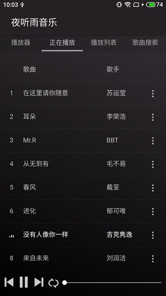 夜听雨音乐手机软件app截图