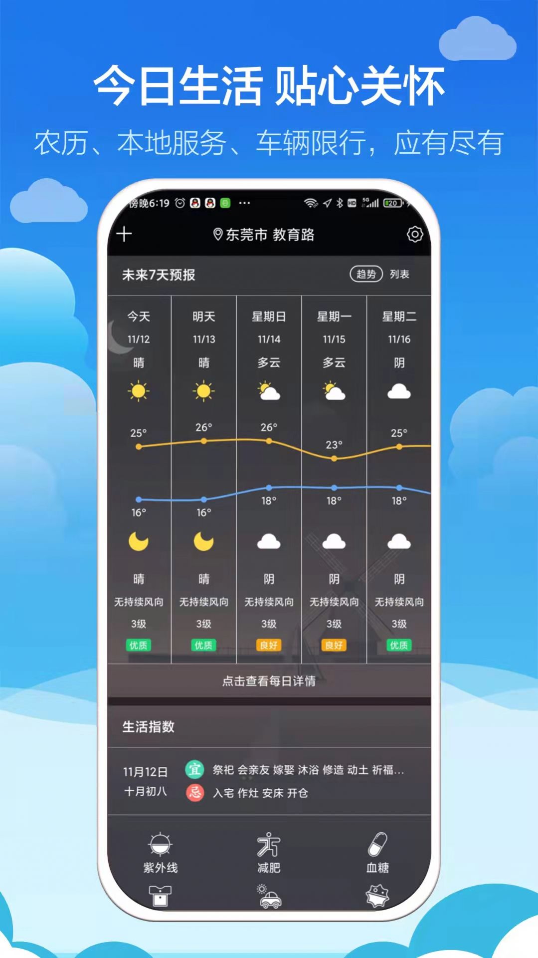 知趣天气手机软件app截图