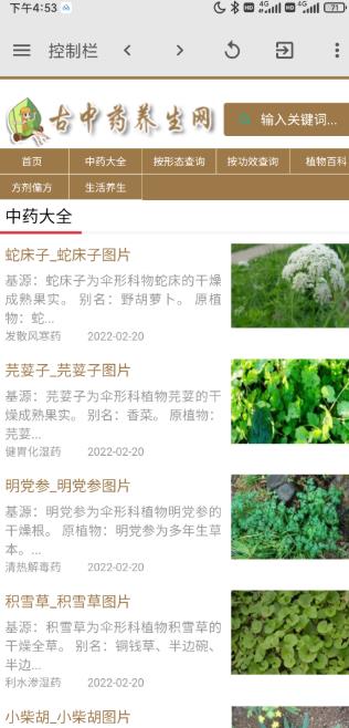 古中药养生网手机软件app截图