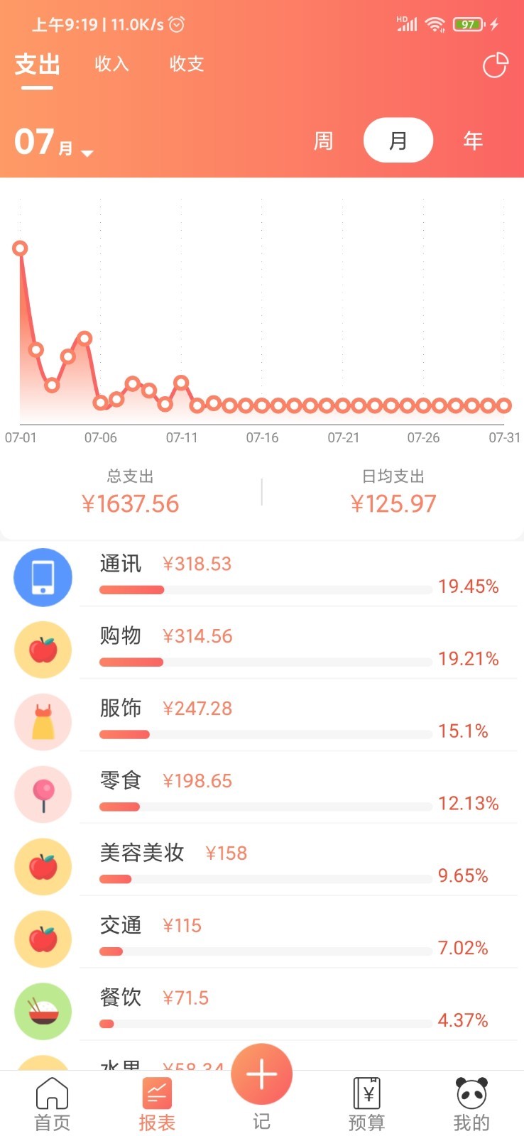 熊猫记账手机软件app截图