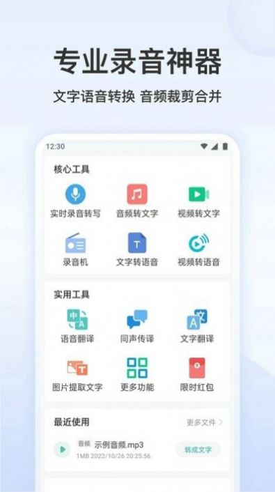 王牌录音转文字手机软件app截图