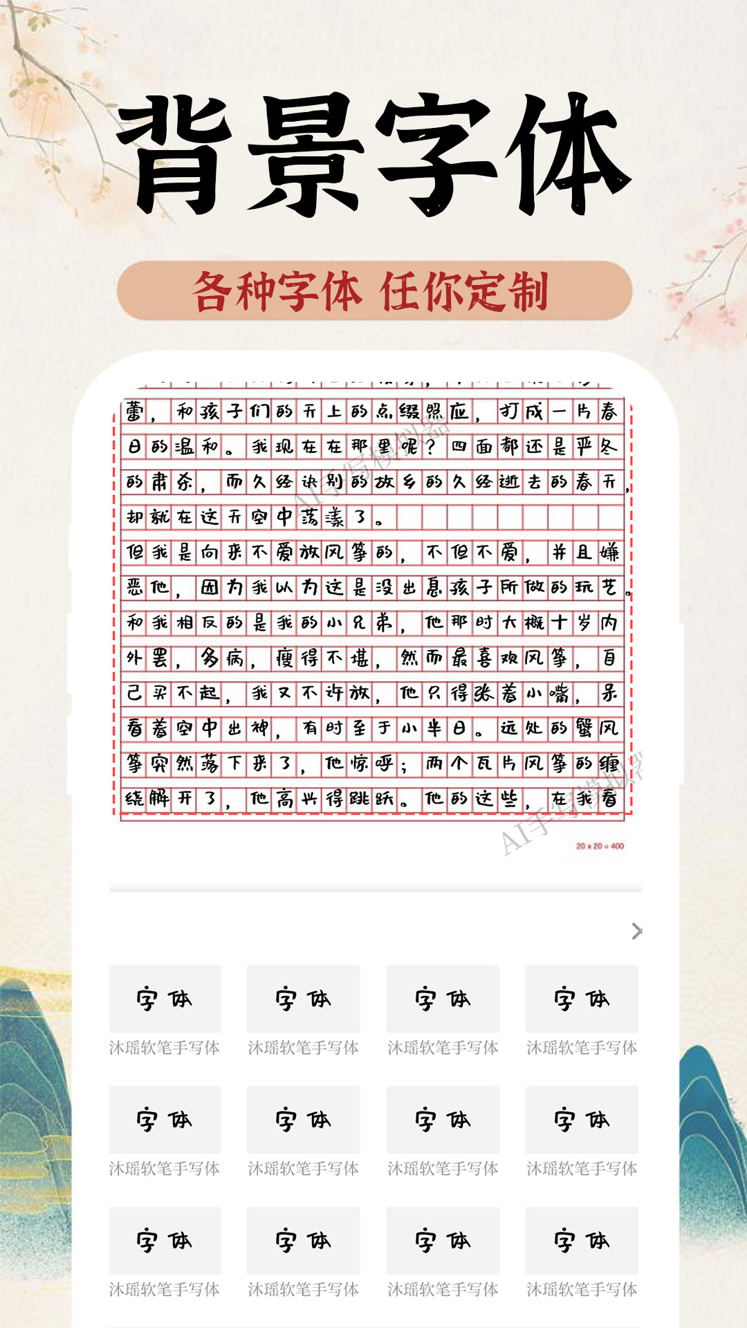 AI字迹模拟大师手机软件app截图