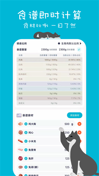 嗷呜猫狗食谱手机软件app截图