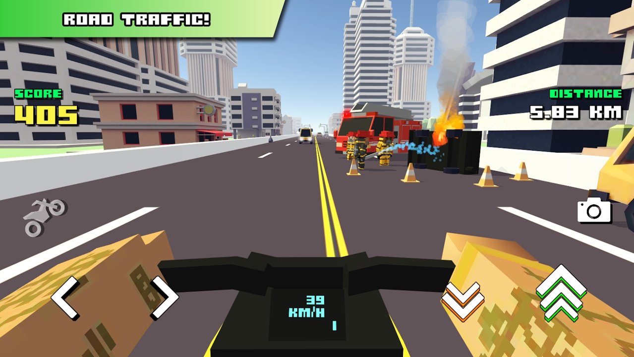 Blocky Moto Racing手游app截图