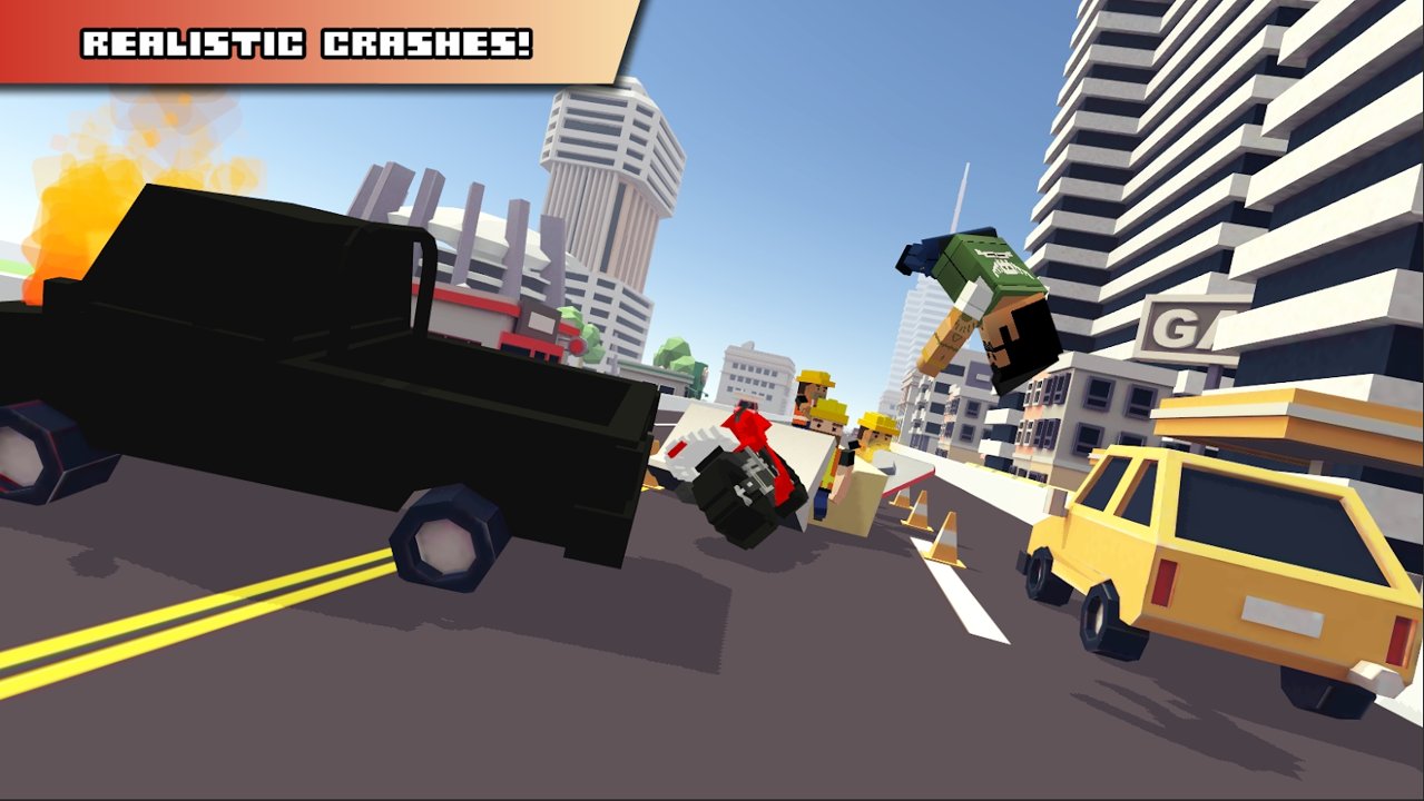 Blocky Moto Racing手游app截图