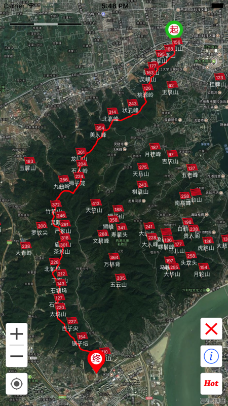 杭州登山地图手机软件app截图