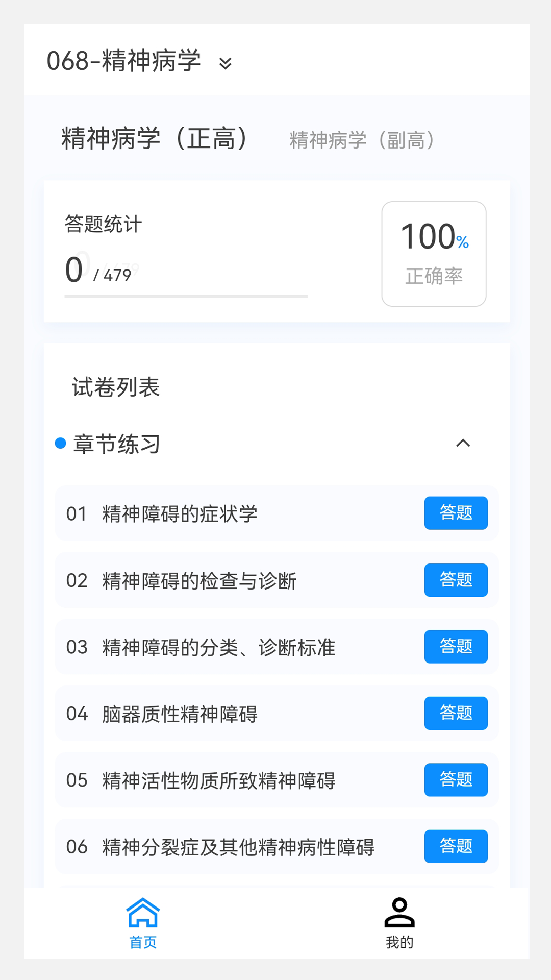 精神病学新题库手机软件app截图