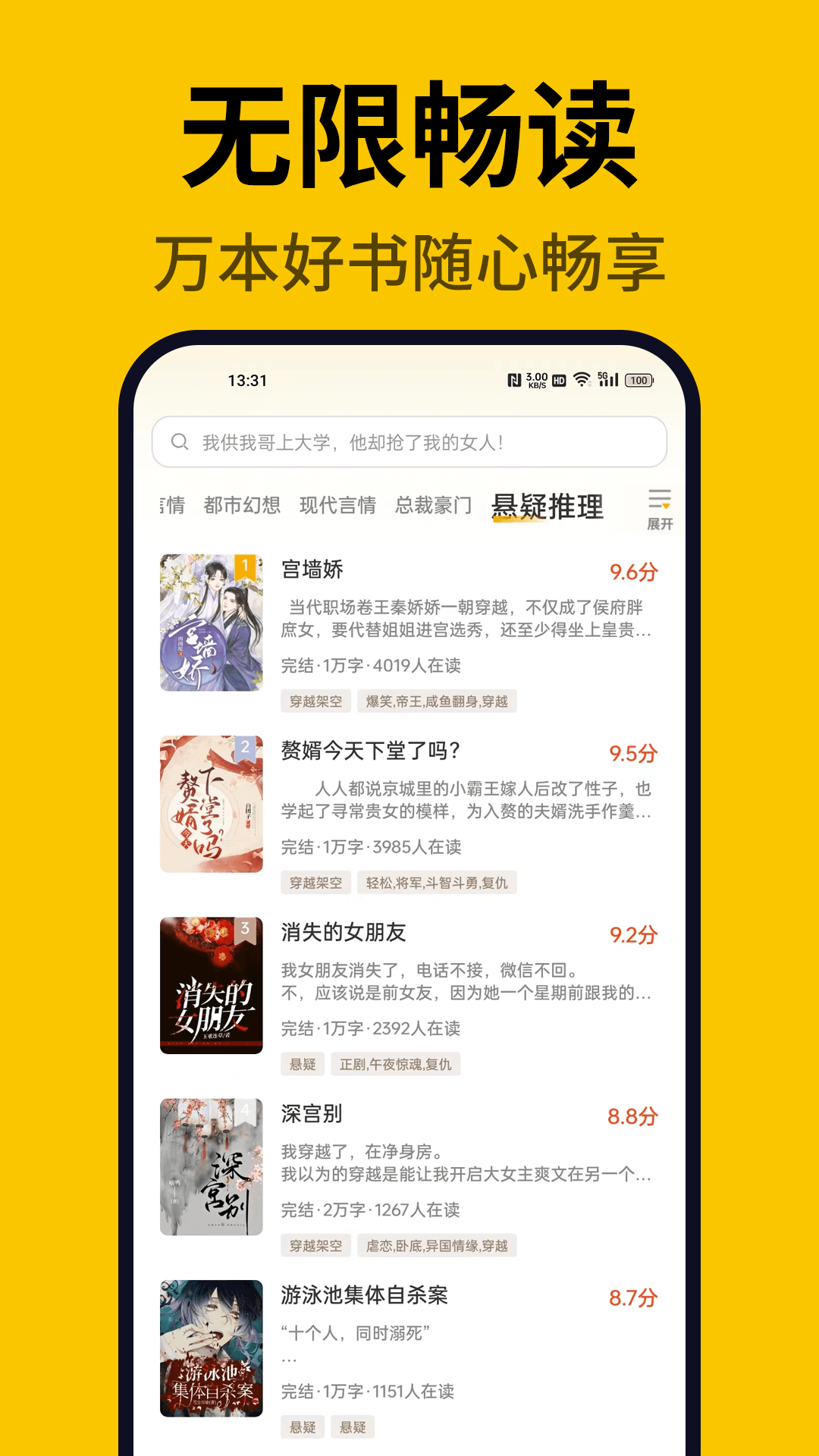 指尖微小说手机软件app截图