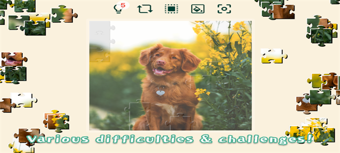 宠物狗狗的拼图挑战手游app截图