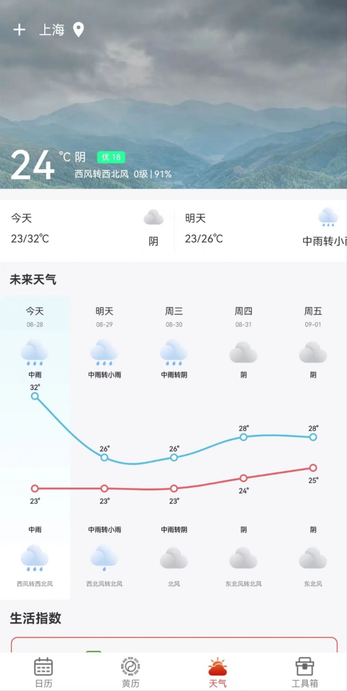 九星万年历手机软件app截图