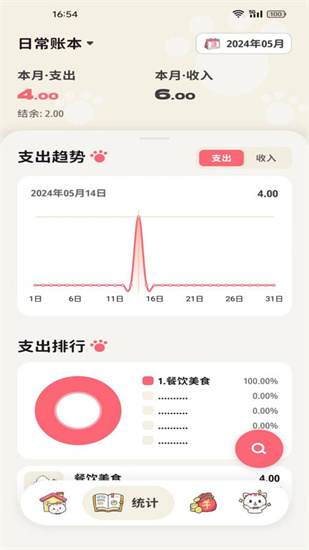 喵钱记账手机软件app截图