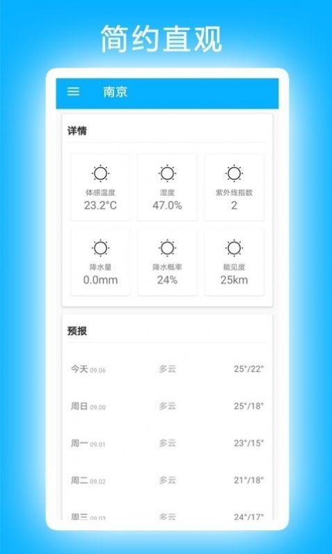 小卓天气手机软件app截图