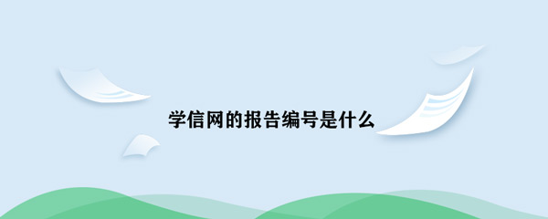 《学信网》报告编号介绍