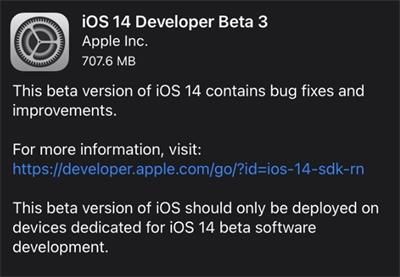 iOS14Beta3下载介绍