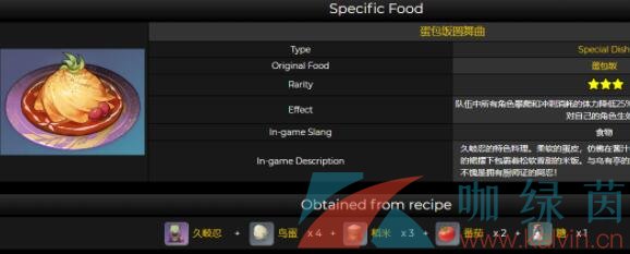 《原神》蛋包饭圆舞曲食谱配方一览